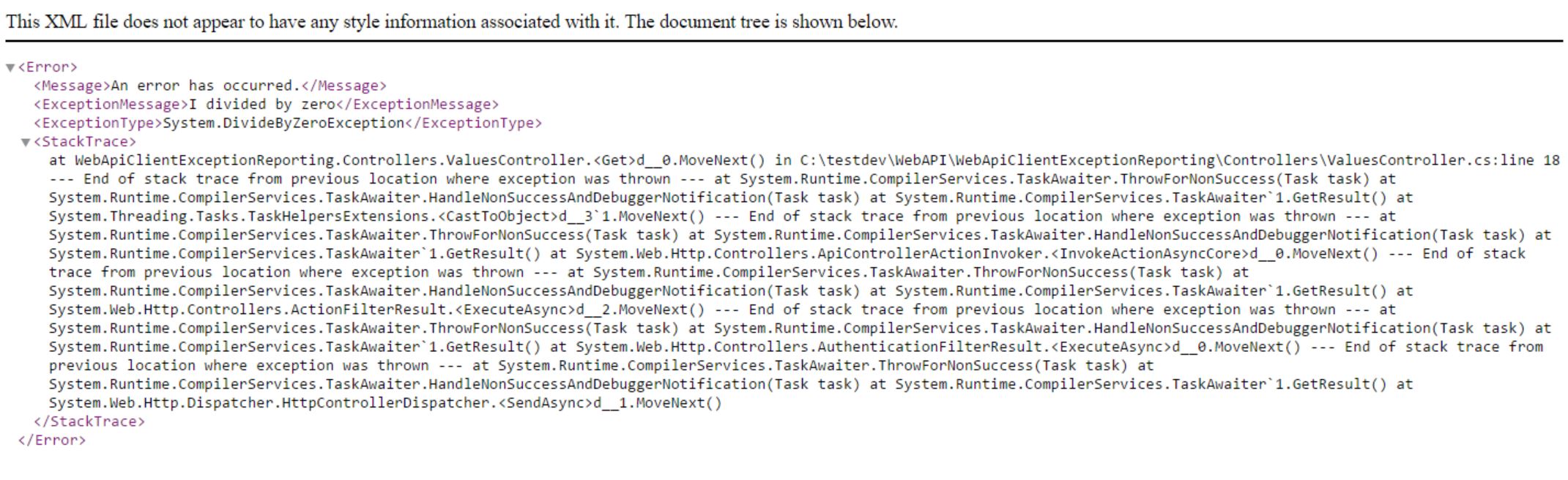 Getting Web API Exception Details from a HttpResponseMessage