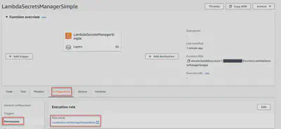 Accessing the function execution role